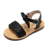 Strap Bow Black Sandals